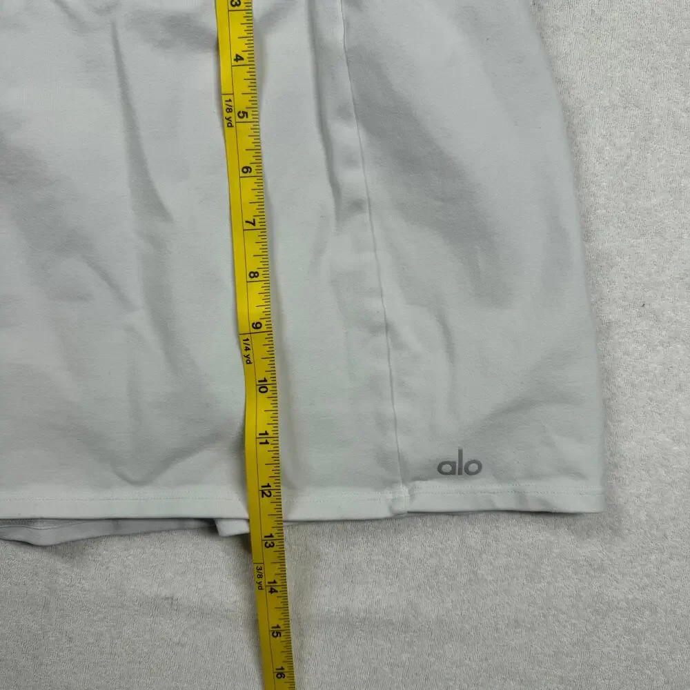 Alo Yoga Tennis Skirt White Pleated Built-In Shorts Size XS